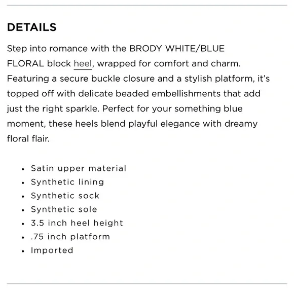 Betsey Johnson Brody White/Blue Floral Sandals NWT - Picture 9 of 13